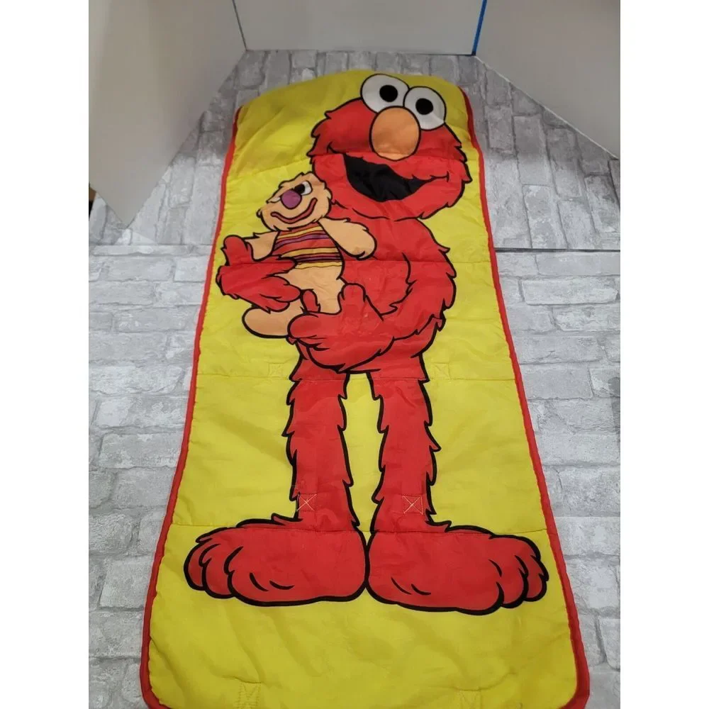 Vintage Sesame Street Toddler Kids Sleeping Bag Mat Fold N Go‎ ELMO Baby David